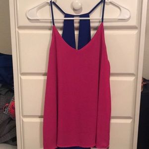 Reversible blue and pink tank